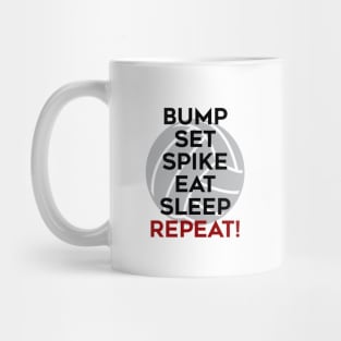Bump Set Spike Eat Sleep Repeat Mug